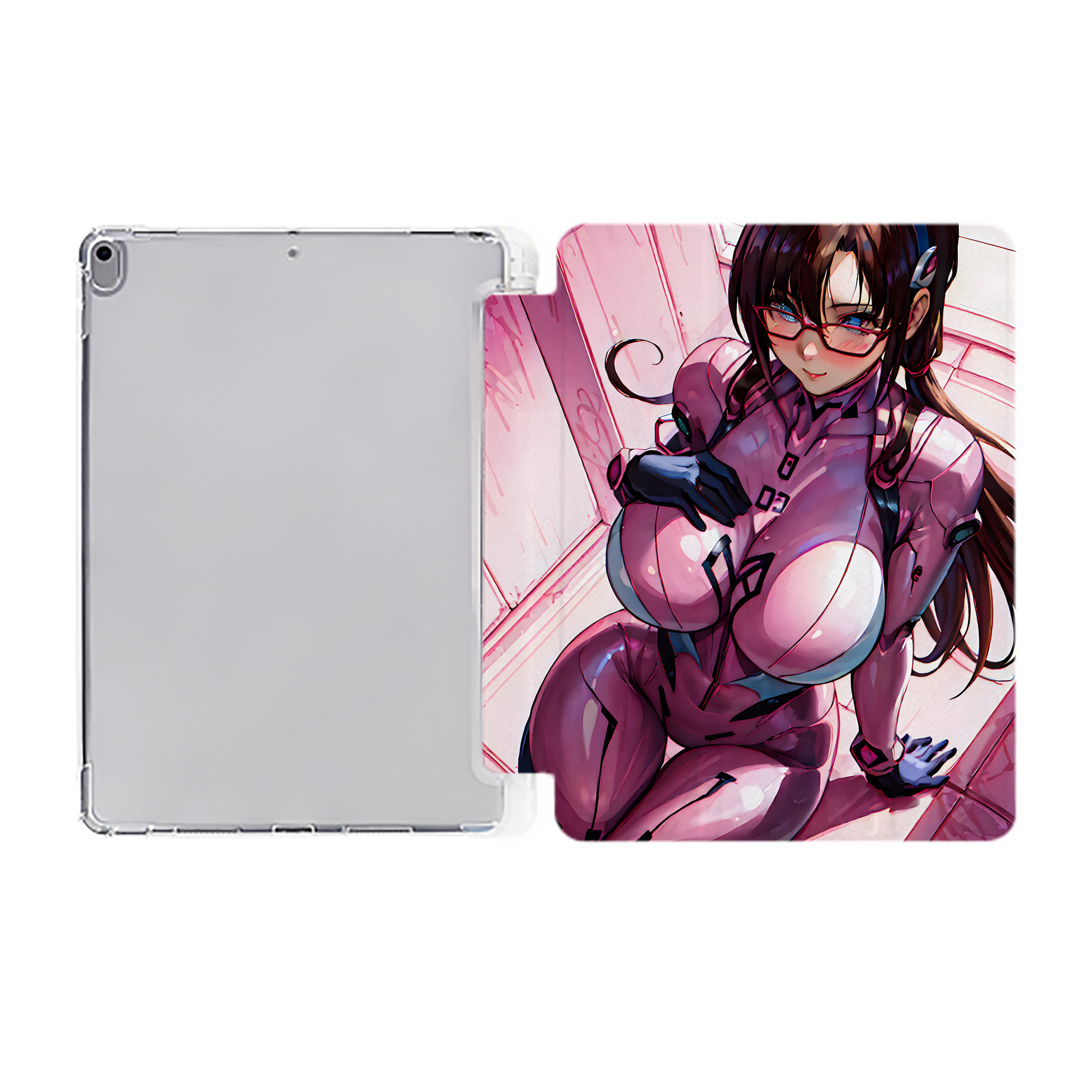 （画像用） EVA 新世紀エヴァンゲリオン IPad ケース ペン収納付き 三つ折りスタンド PUレザー×シリコン 対応機種9.5/10.5/10.9インチ